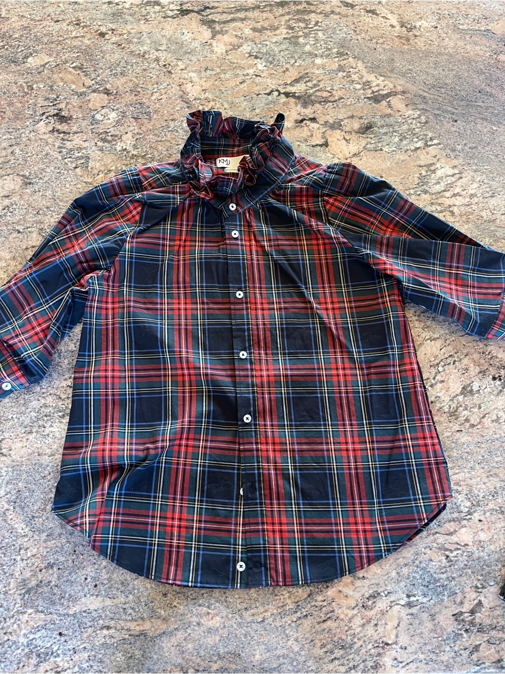 KMJ Southern Lover Tartan Plaid Top